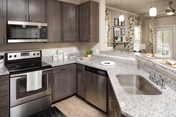 Spacious kitchens with stainless appliances